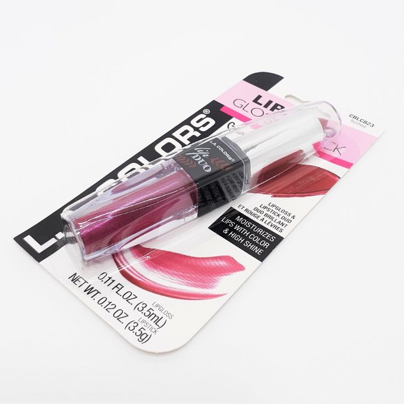 L.A. Colors Lip DUO Gloss Lipstick Flushed - Picture 2 of 6